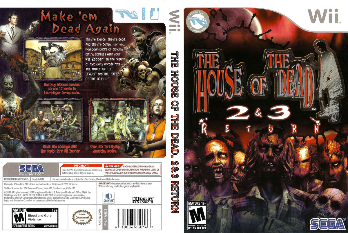 The House of the Dead 2 & 3 Return Cover Art - WOI Solutions