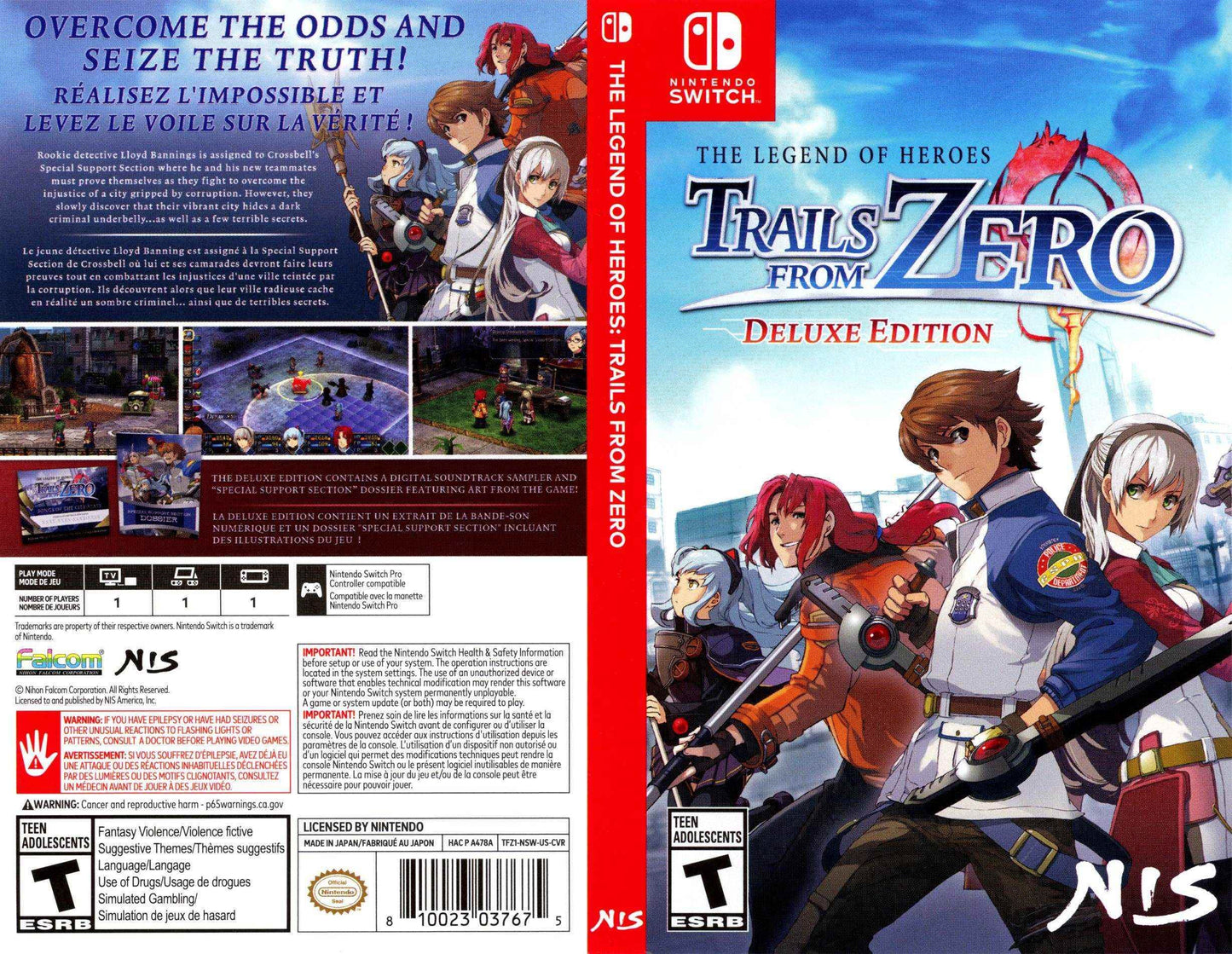 The Legend of Heroes Trails from Zero Cover Art - WOI Solutions