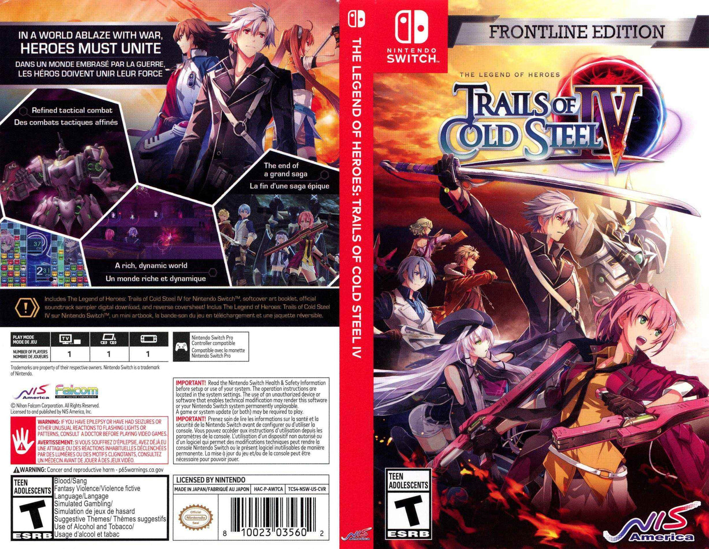 The Legend of Heroes Trails of Cold Steel IV Cover Art - WOI Solutions