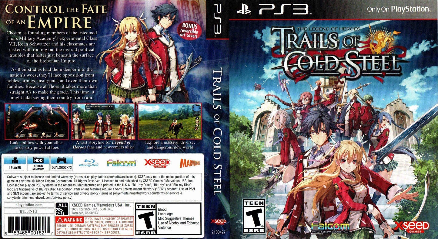 The Legend of Heroes Trails of Cold Steel Cover Art - WOI Solutions