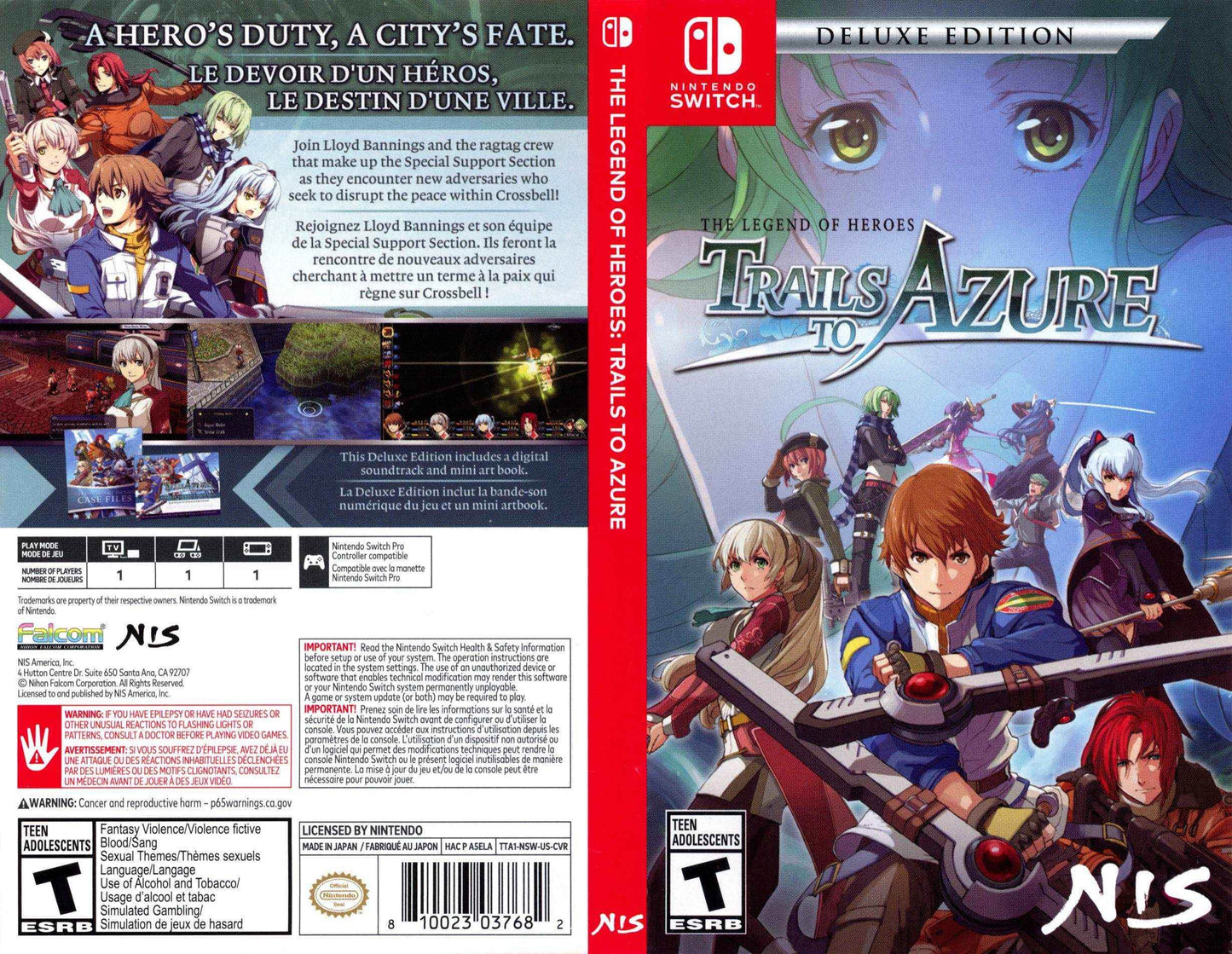 The Legend of Heroes Trails to Azure Cover Art - WOI Solutions
