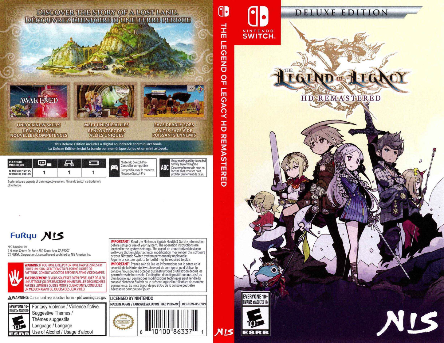 The Legend of Legacy HD Remastered Cover Art - WOI Solutions