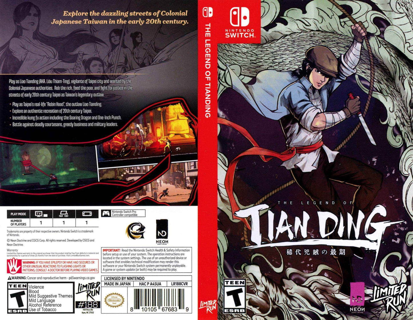The Legend of Tianding Cover Art - WOI Solutions