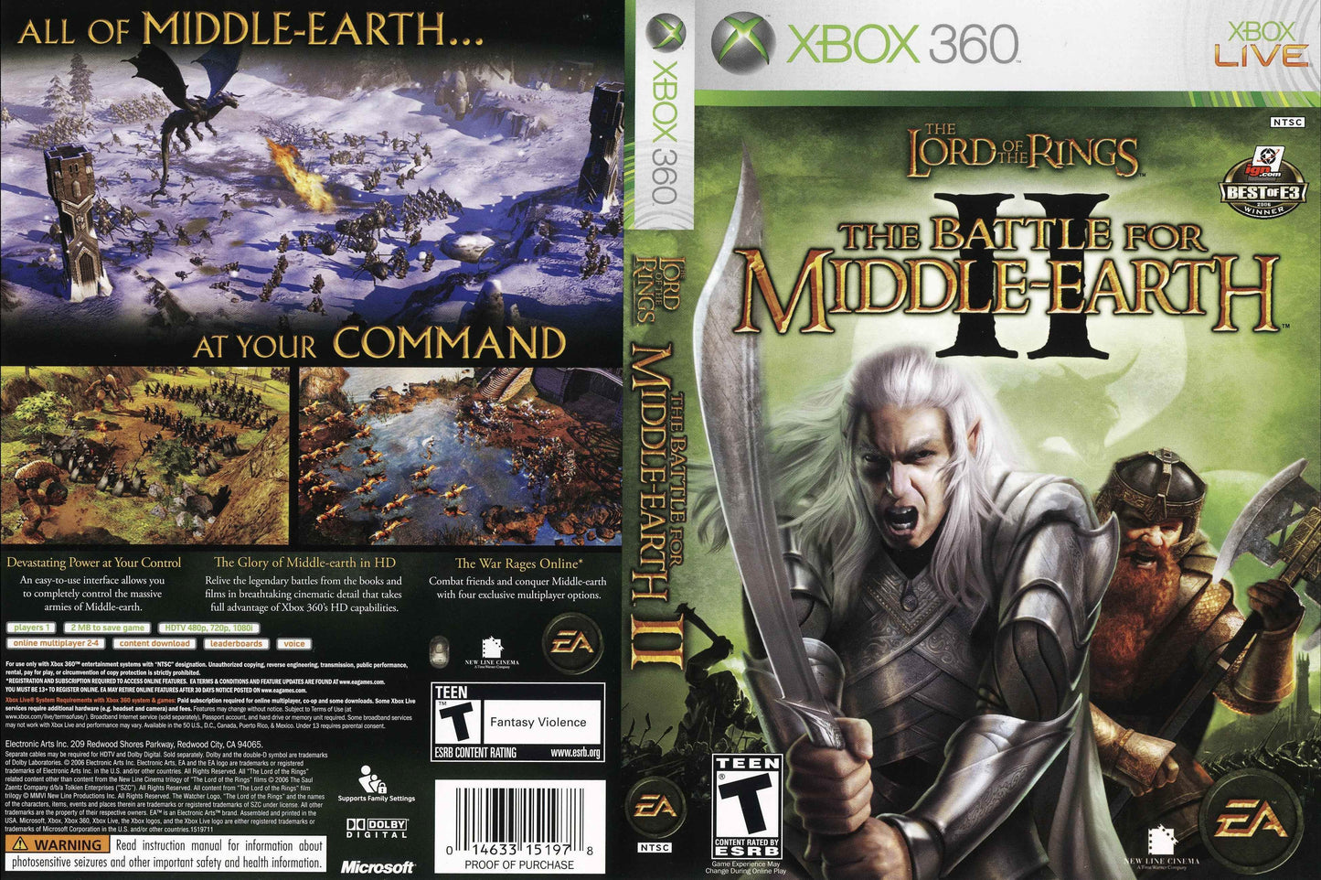 The Lord of the Rings The Battle for Middle-Earth II Cover Art - WOI Solutions