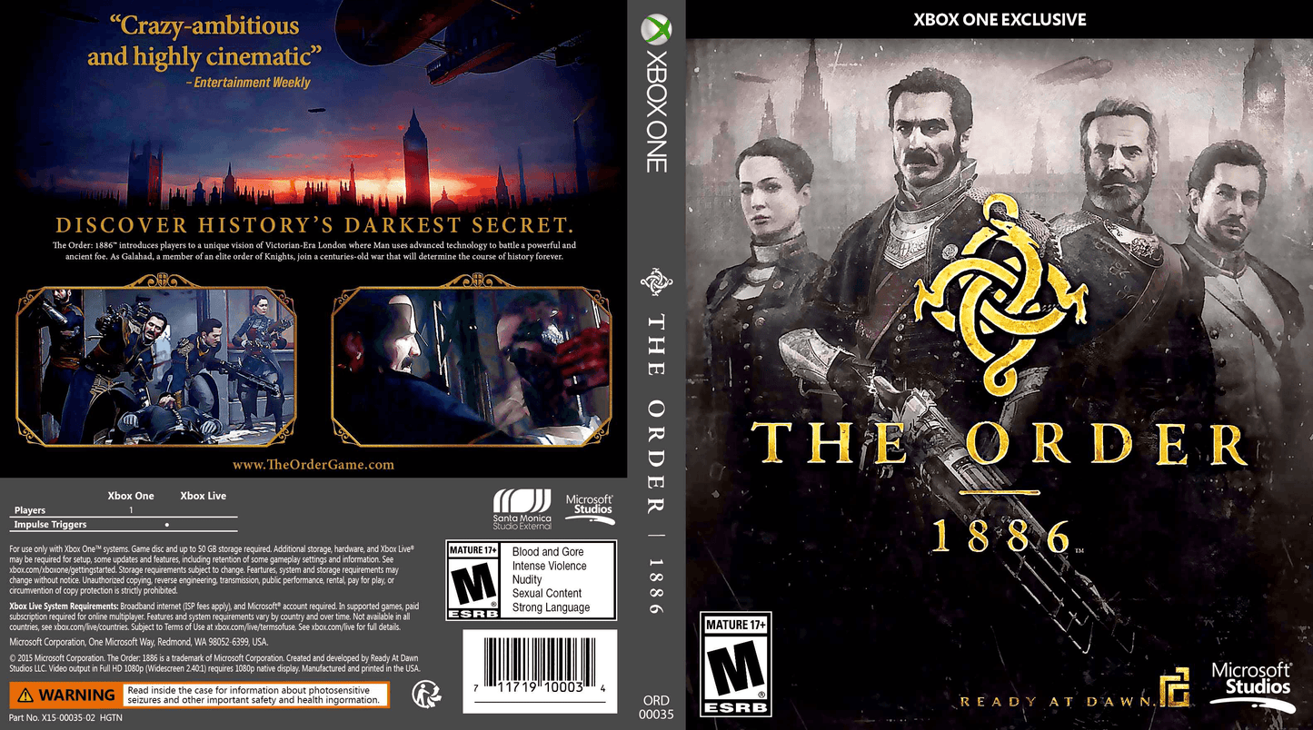 The Order 1886 Cover Art - WOI Solutions