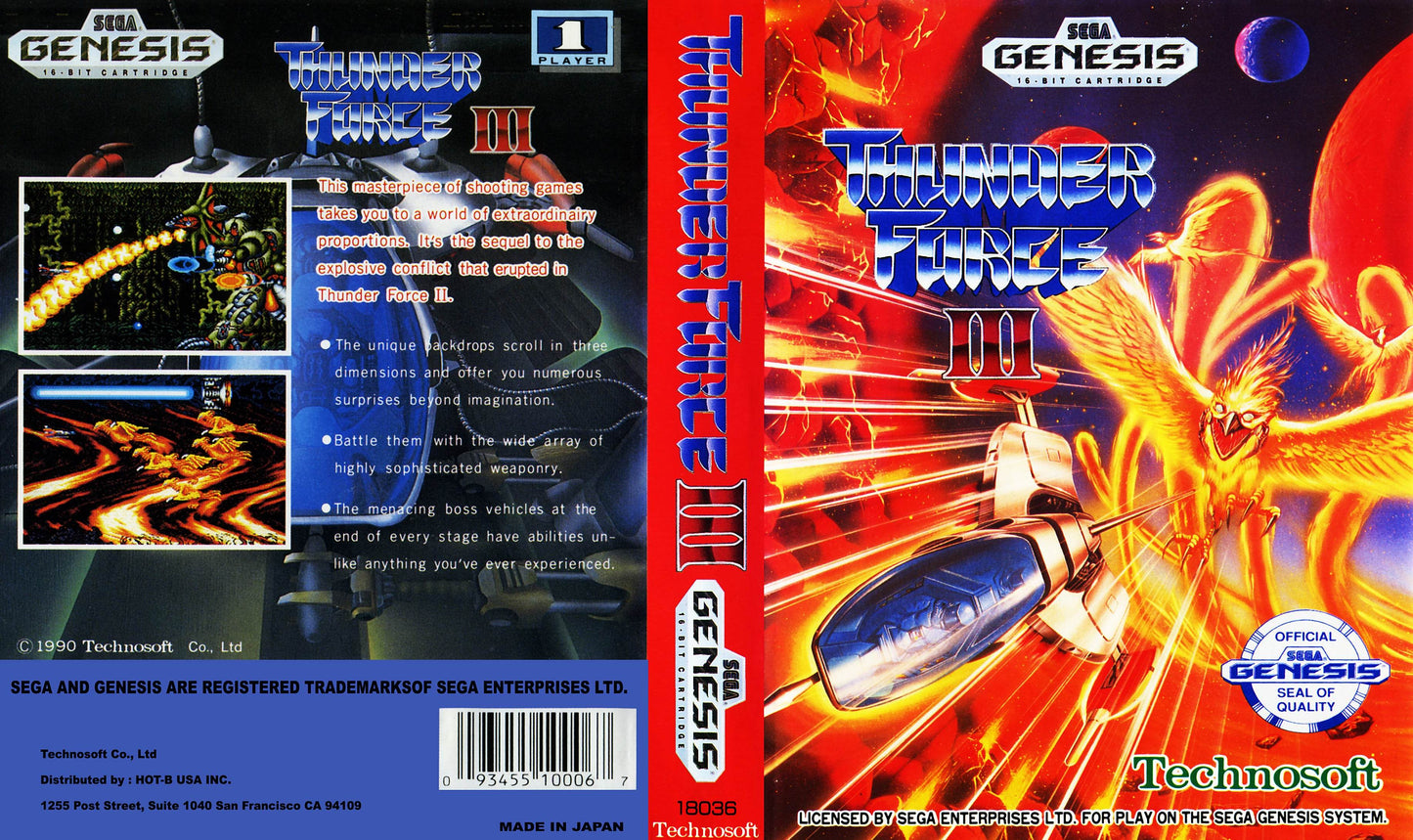 Thunder Force III Cover Art - WOI Solutions