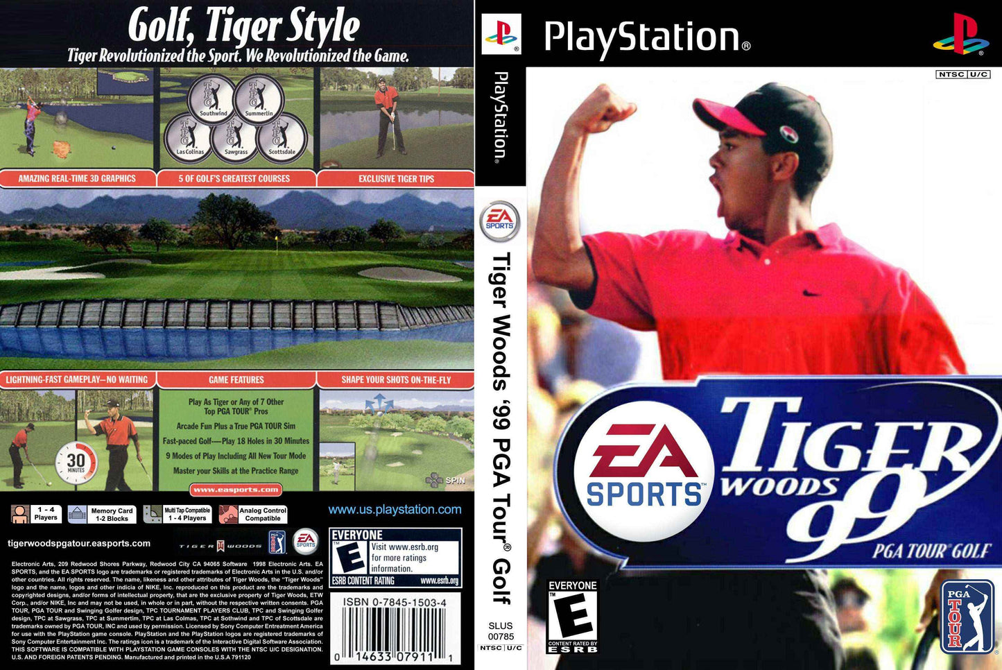 Tiger Woods '99 PGA Tour Golf Cover Art - WOI Solutions