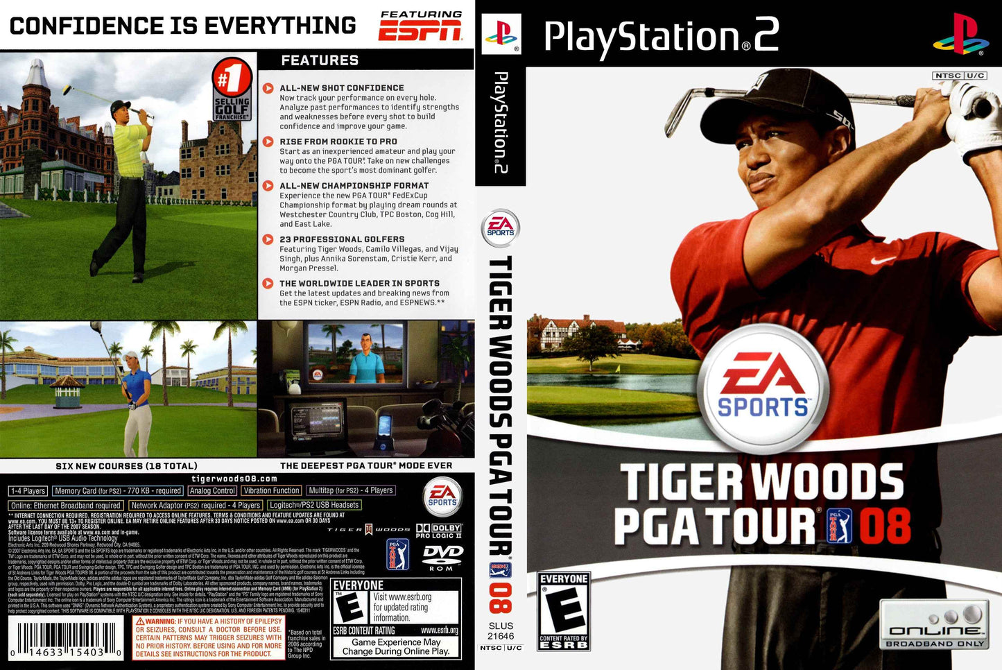 Tiger Woods PGA Tour 08 Cover Art - WOI Solutions