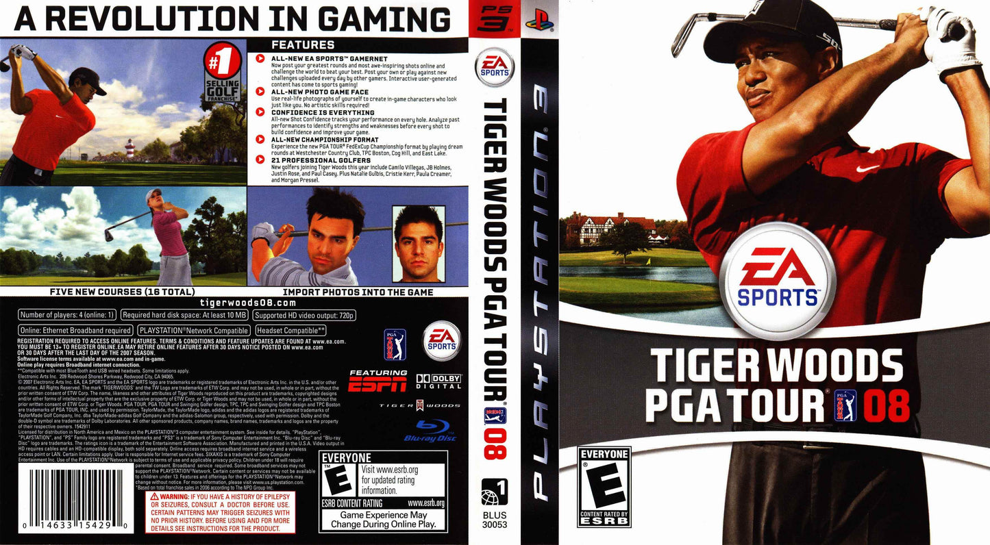 Tiger Woods PGA Tour 08 Cover Art - WOI Solutions