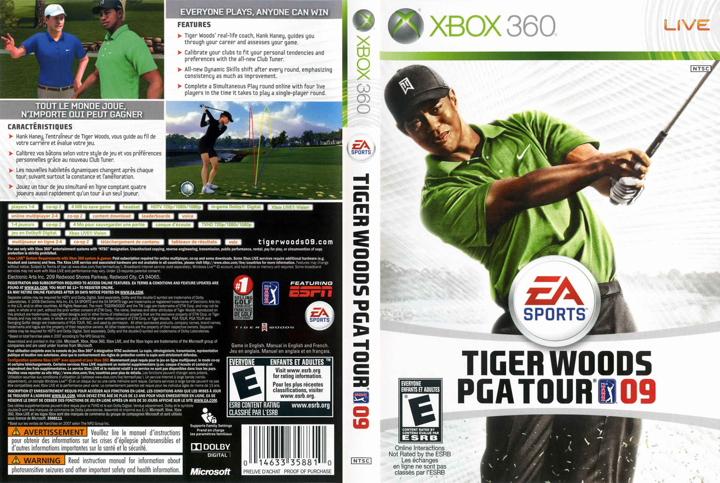 Tiger Woods PGA Tour 09 Cover Art - WOI Solutions