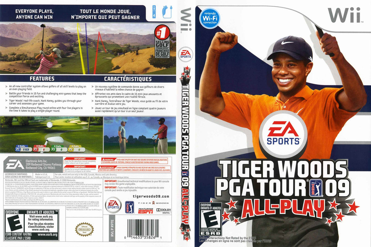 Tiger Woods PGA Tour 09 All-Play Cover Art - WOI Solutions