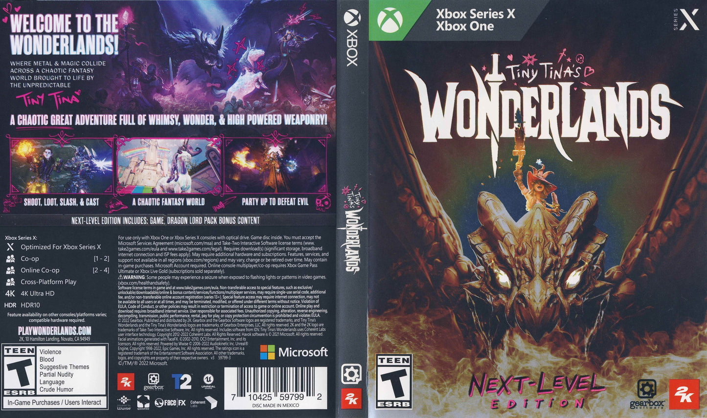 Tiny Tinas Wonderlands Cover Art - WOI Solutions