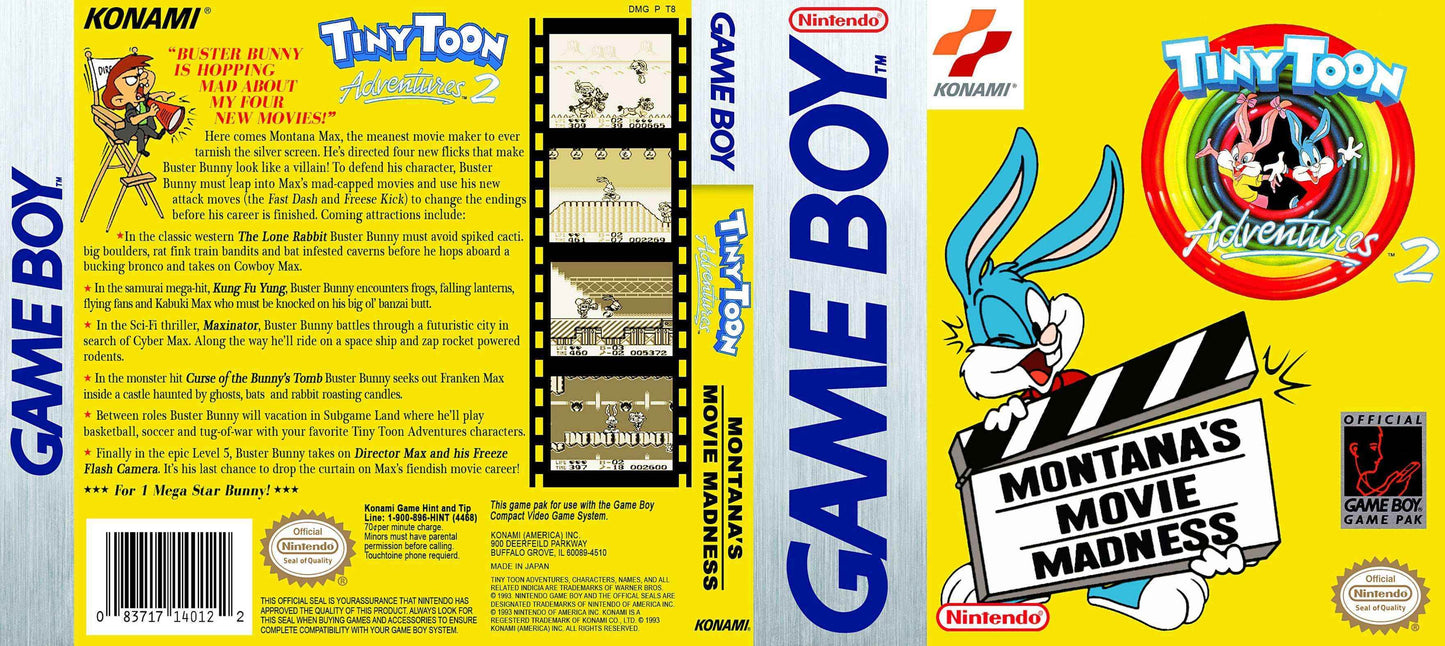 Tiny Toon Adventures 2 Montana's Movie Madness Cover Art - WOI Solutions