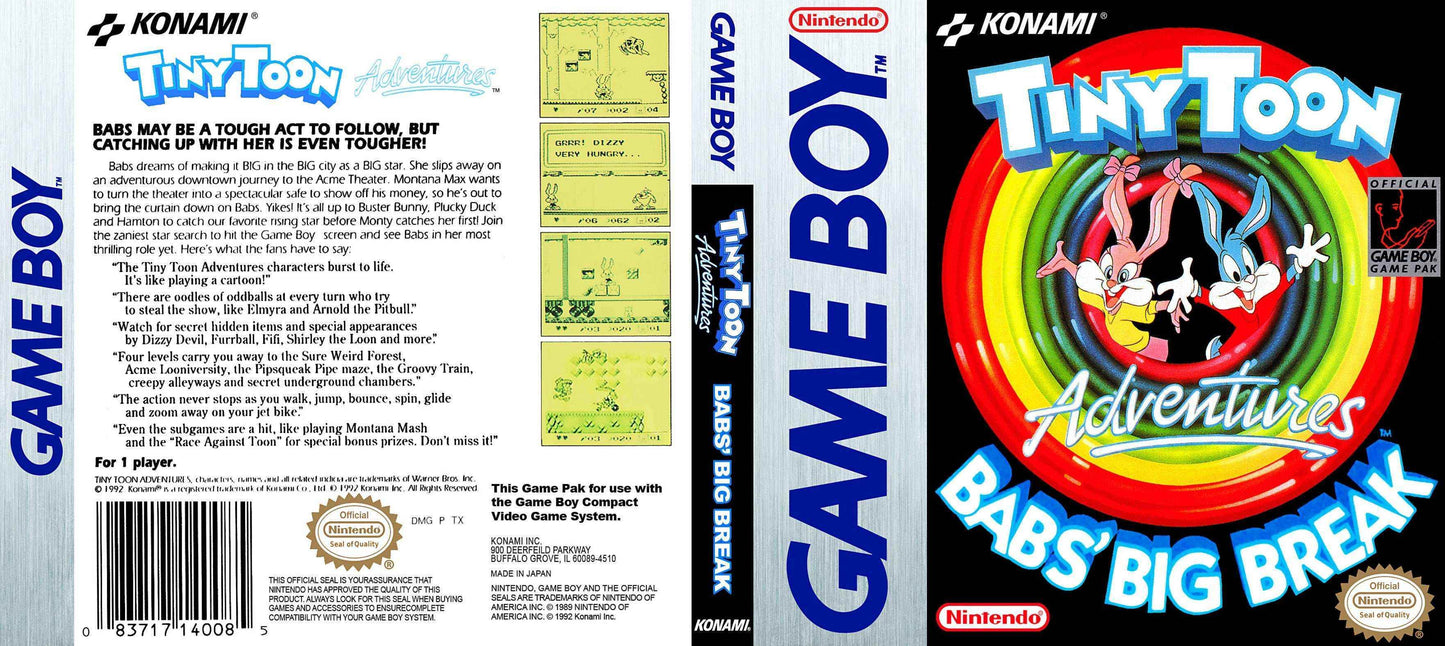 Tiny Toon Adventures Babs' Big Break Cover Art - WOI Solutions