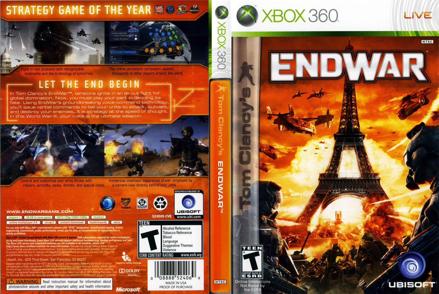 Tom Clancy's EndWar Cover Art - WOI Solutions