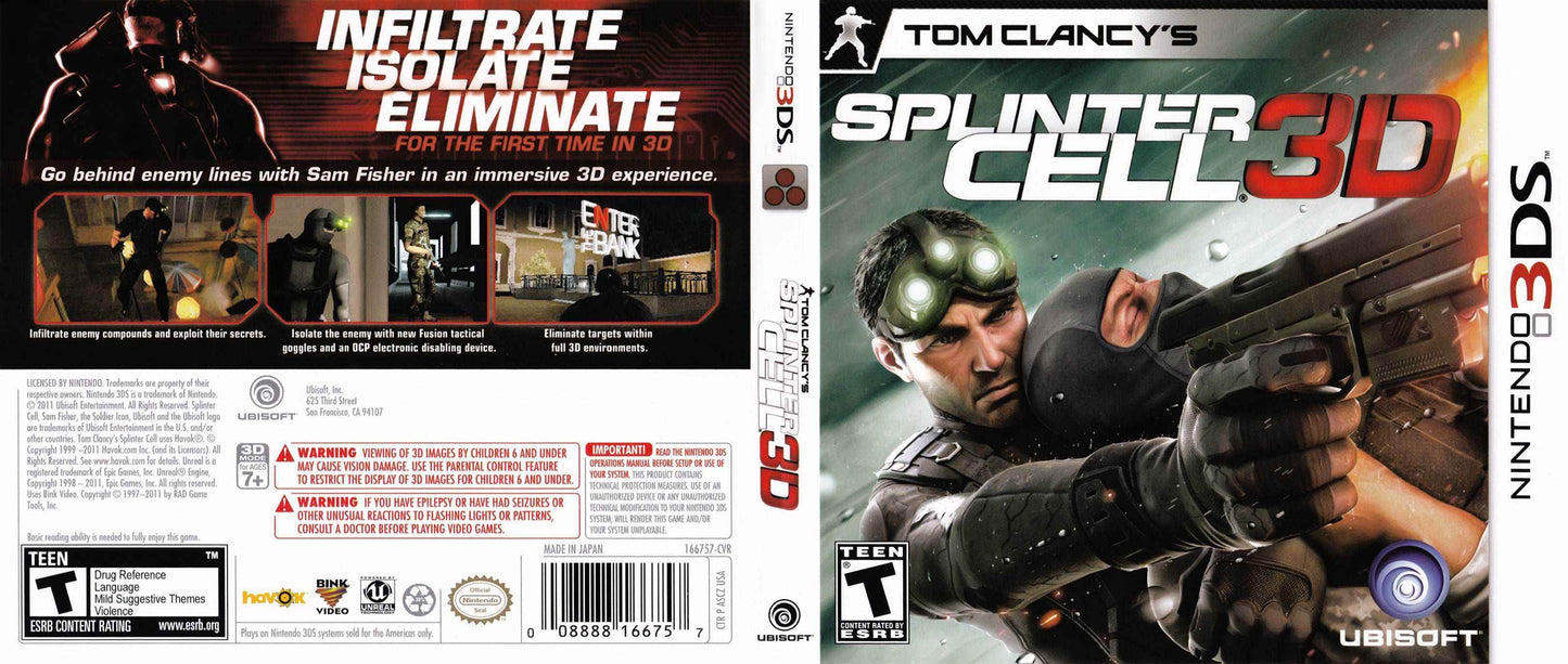 Tom Clancy's Splinter Cell 3D Cover Art - WOI Solutions