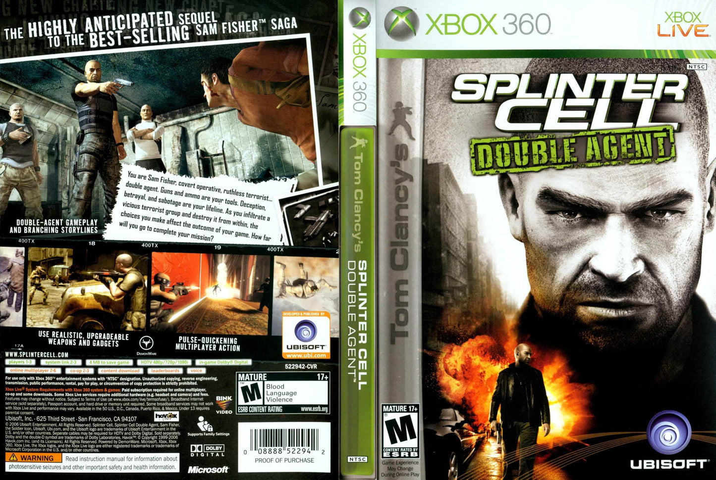 Tom Clancy's Splinter Cell Double Agent Cover Art - WOI Solutions