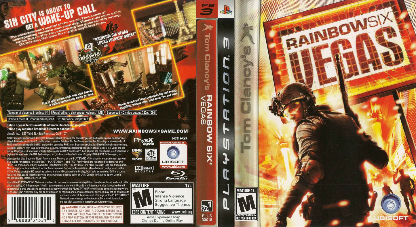 Tom Clancy's Rainbow Six Vegas Cover Art - WOI Solutions
