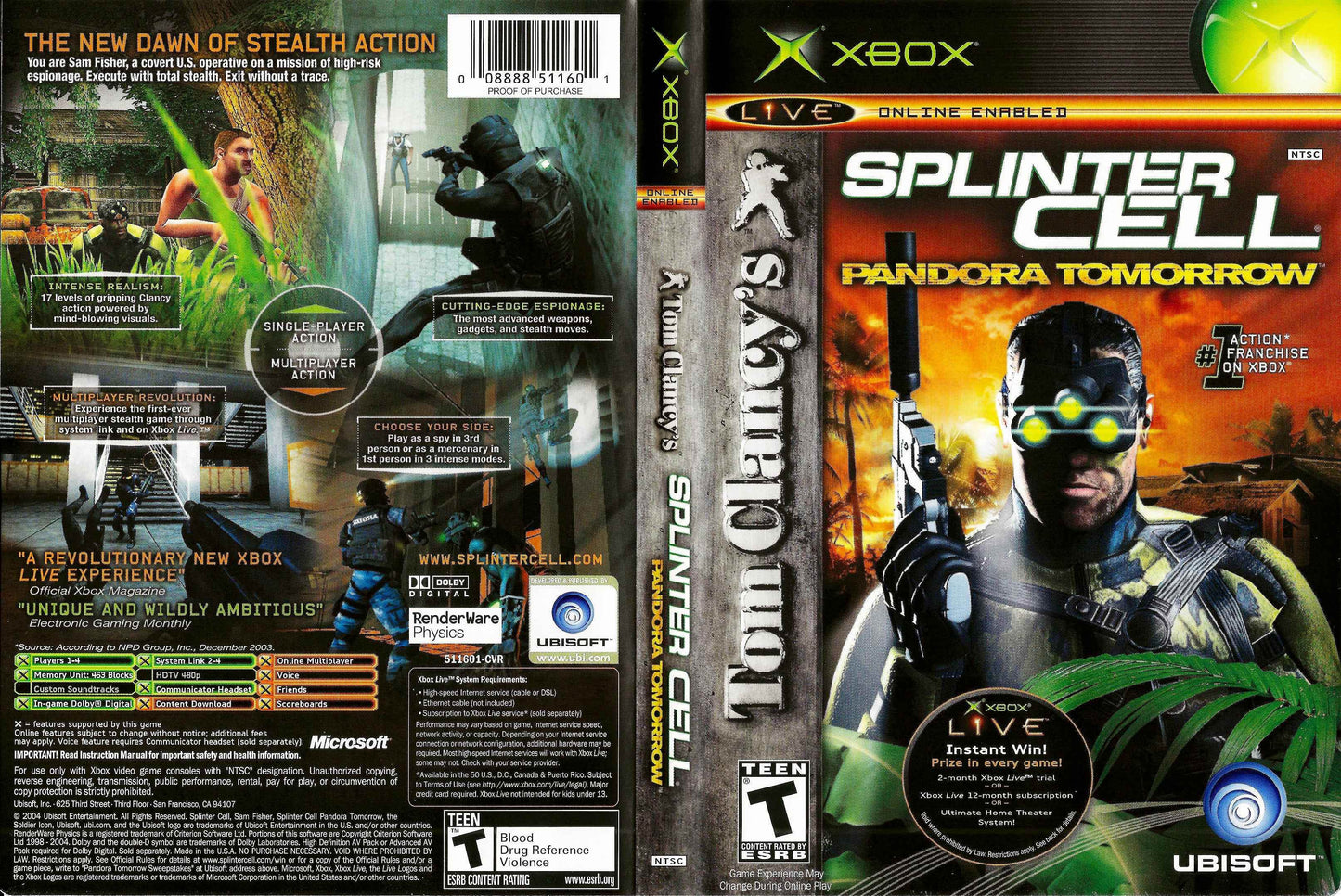 Tom Clancy's Splinter Cell Pandora Tomorrow Cover Art - WOI Solutions