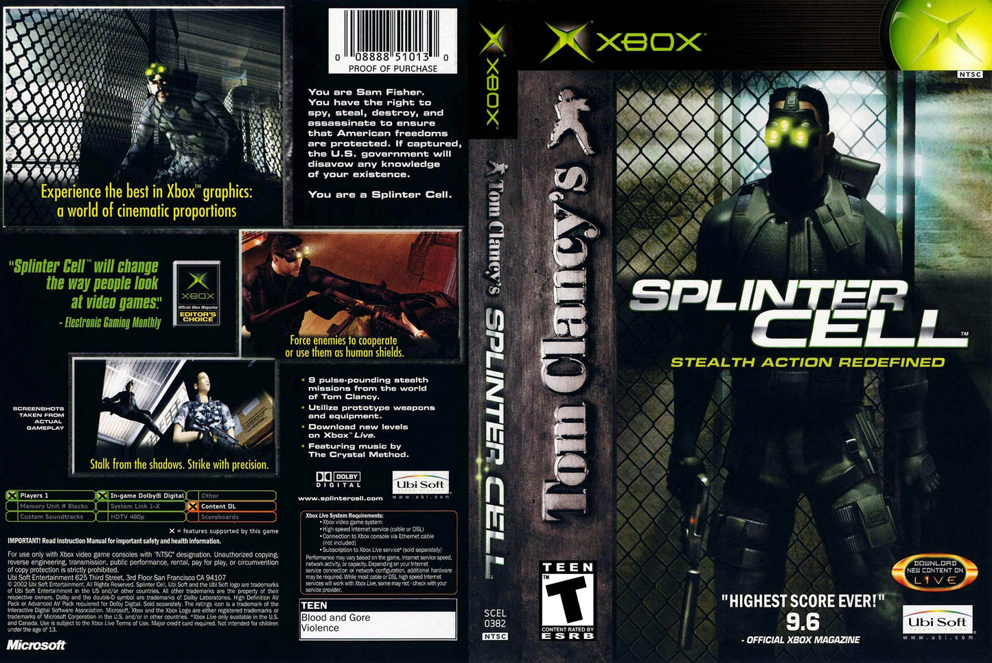 Tom Clancy's Splinter Cell Cover Art - WOI Solutions