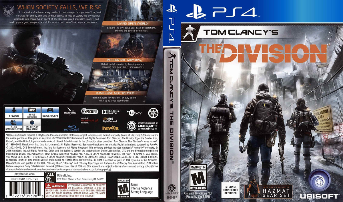 Tom Clancy's The Division Cover Art - WOI Solutions