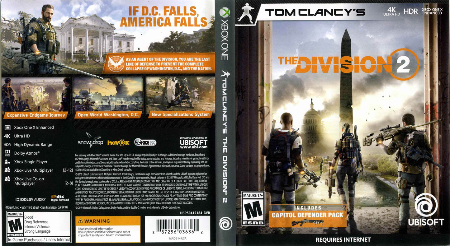 Tom Clancys the Division 2 Cover Art - WOI Solutions
