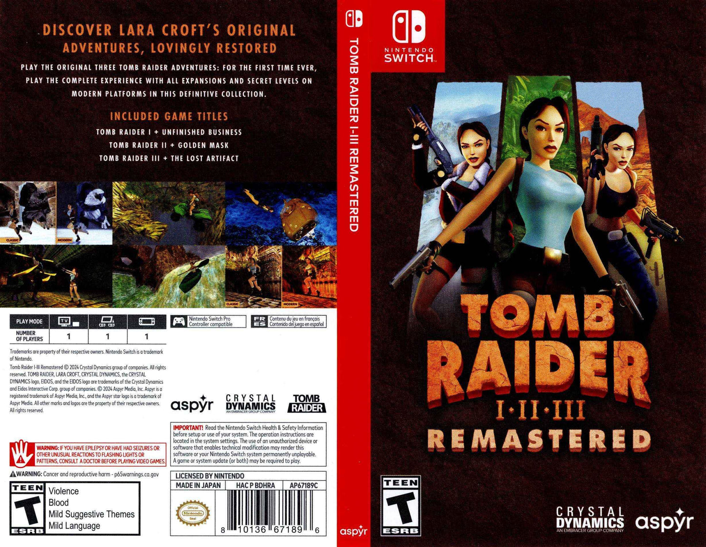 Tomb Raider I-III Remastered Cover Art - WOI Solutions