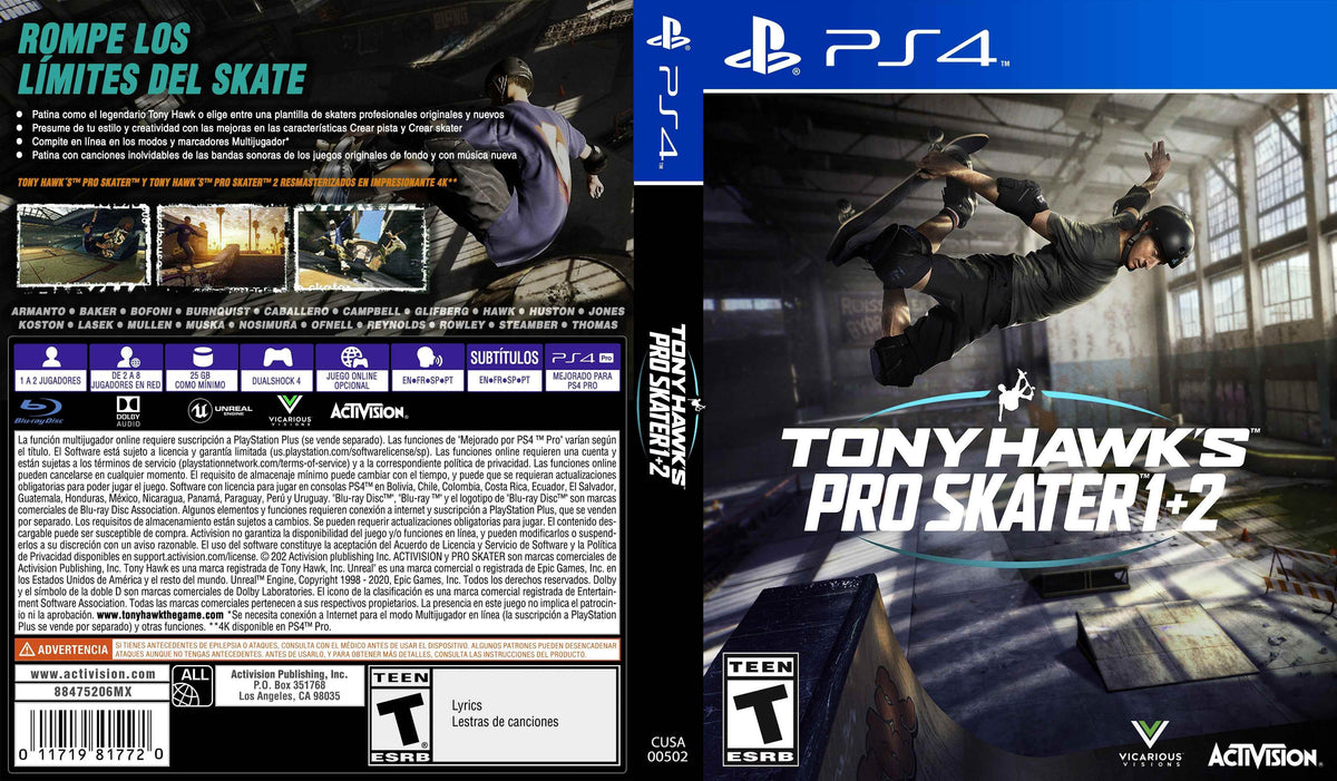 Tony Hawk's Pro Skater 1 & 2 Cover Art - WOI Solutions