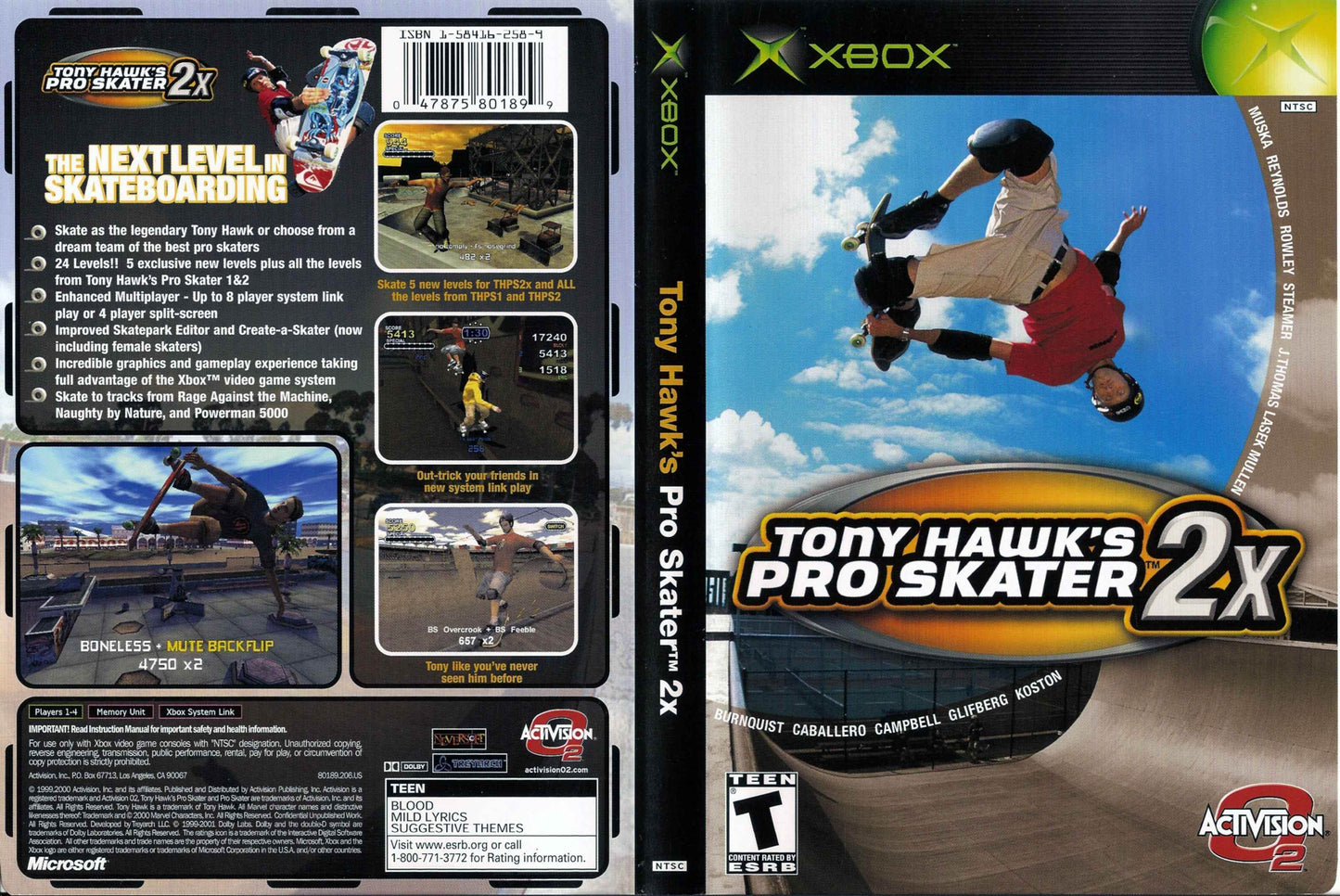 Tony Hawk's Pro Skater 2x Cover Art - WOI Solutions