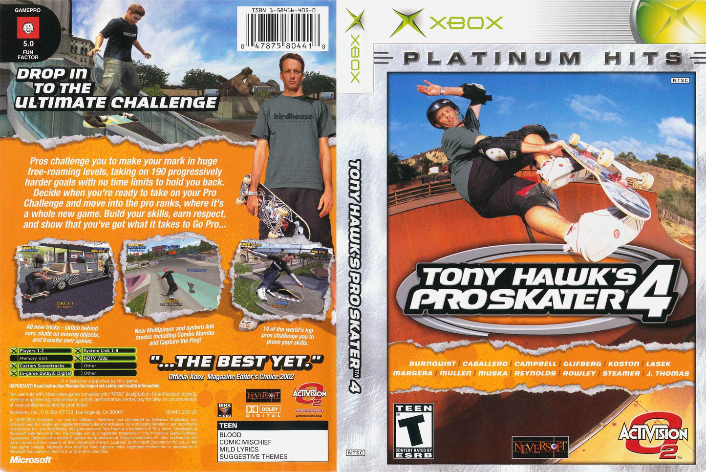 Tony Hawk's Pro Skater 4 Cover Art - WOI Solutions