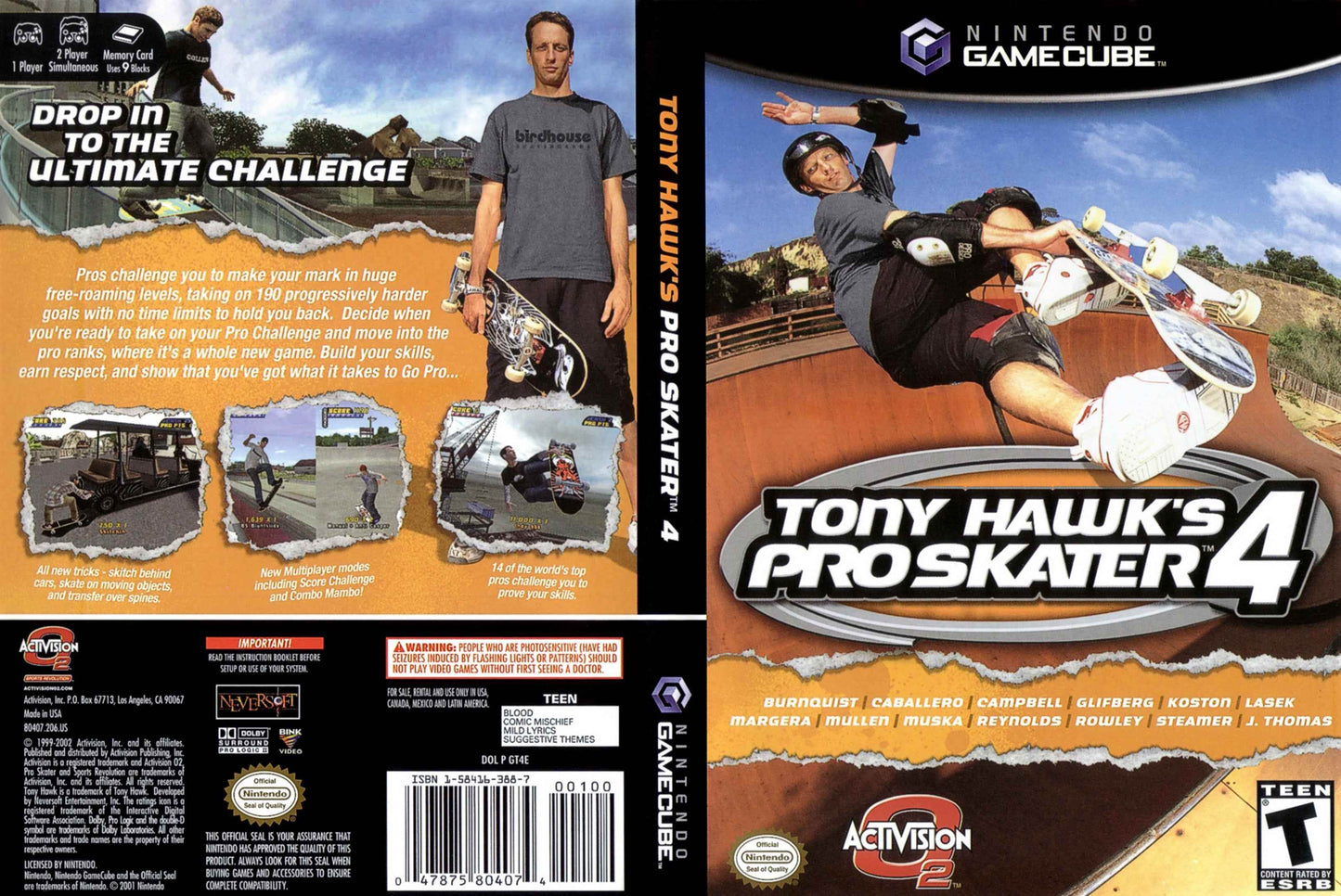 Tony Hawk's Pro Skater 4 Cover Art - WOI Solutions