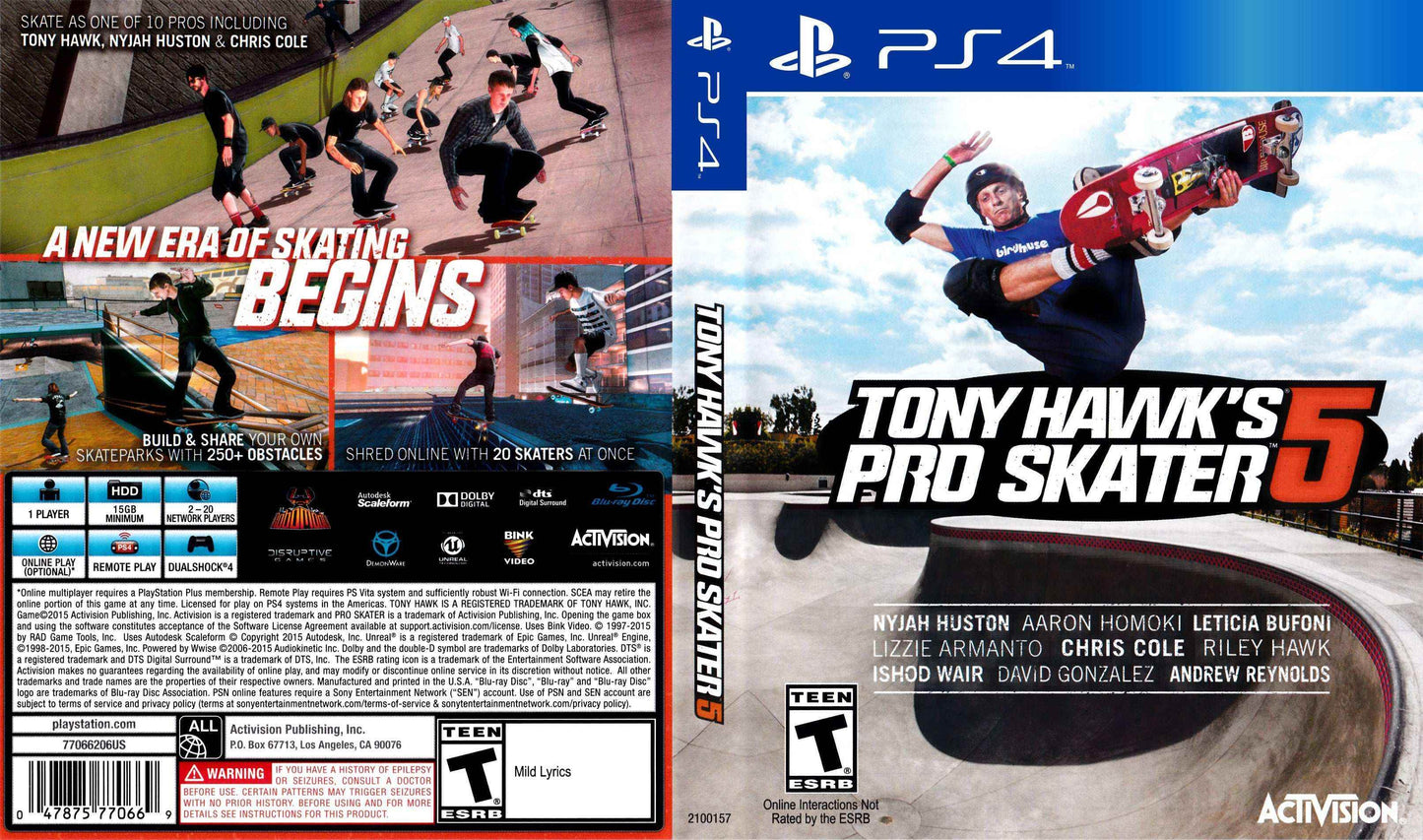 Tony Hawk's Pro Skater 5 Cover Art - WOI Solutions