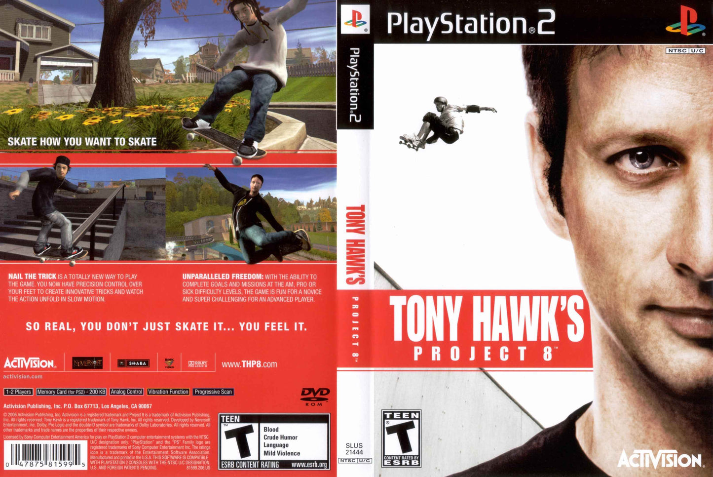 Tony Hawk's Project 8 Cover Art - WOI Solutions