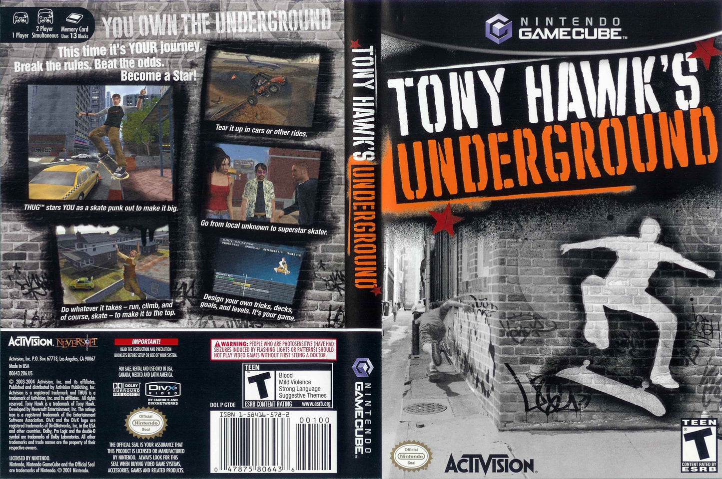 Tony Hawk's Underground Cover Art - WOI Solutions