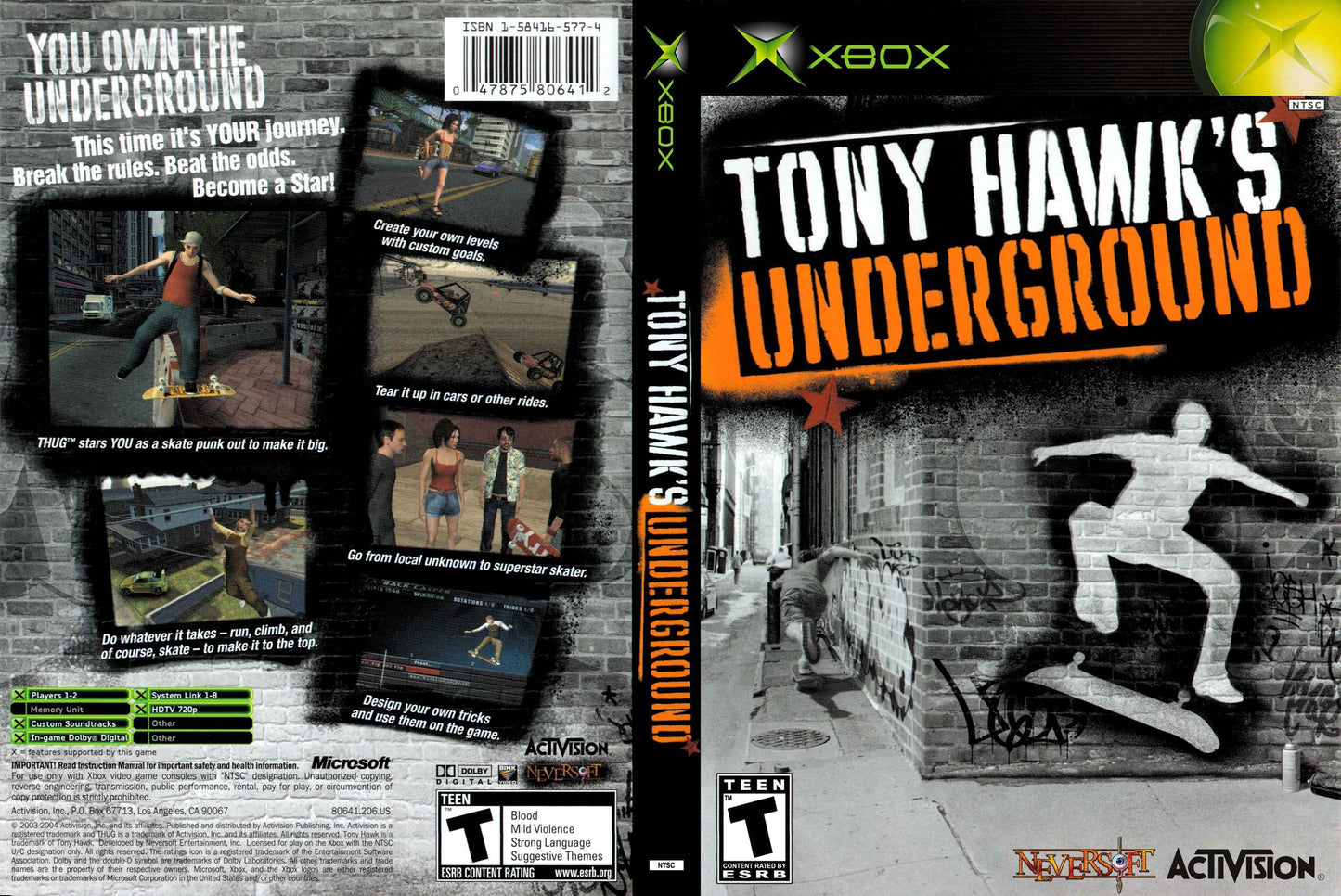 Tony Hawk's Underground Cover Art - WOI Solutions
