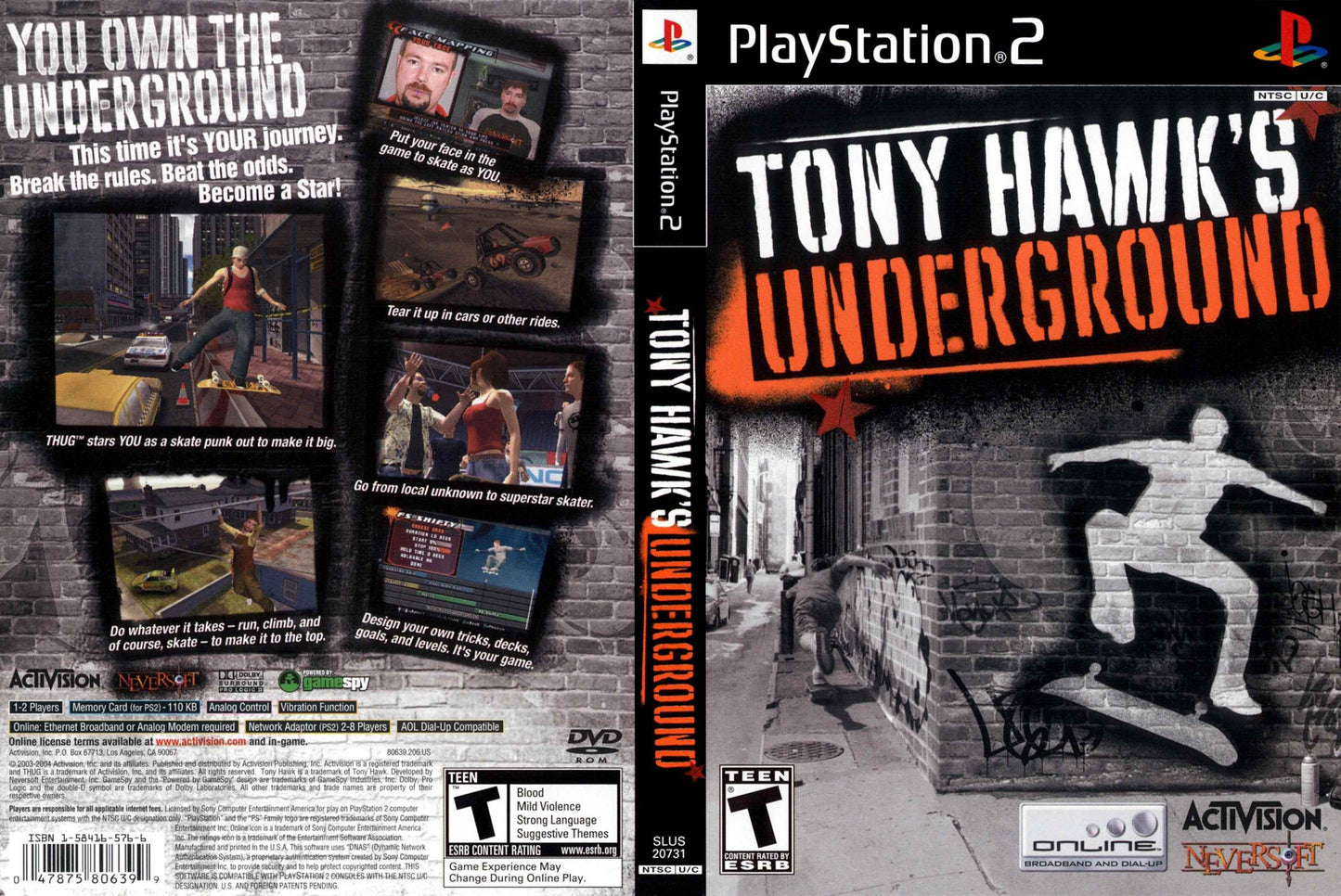 Tony Hawk's Underground Cover Art - WOI Solutions