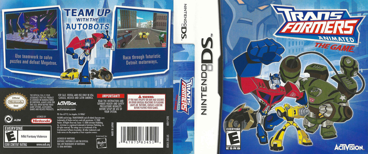 Transformers Animated The Game Cover Art - WOI Solutions
