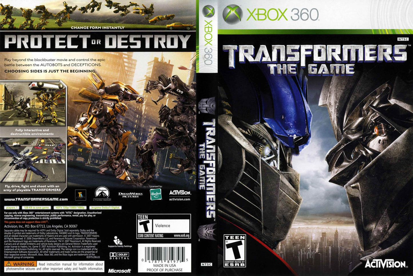 Transformers The Game Cover Art - WOI Solutions