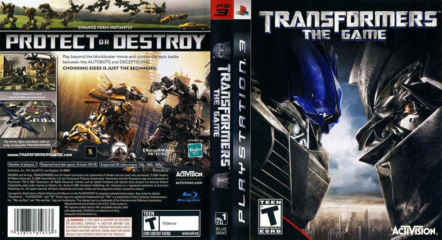Transformers the Game Cover Art - WOI Solutions