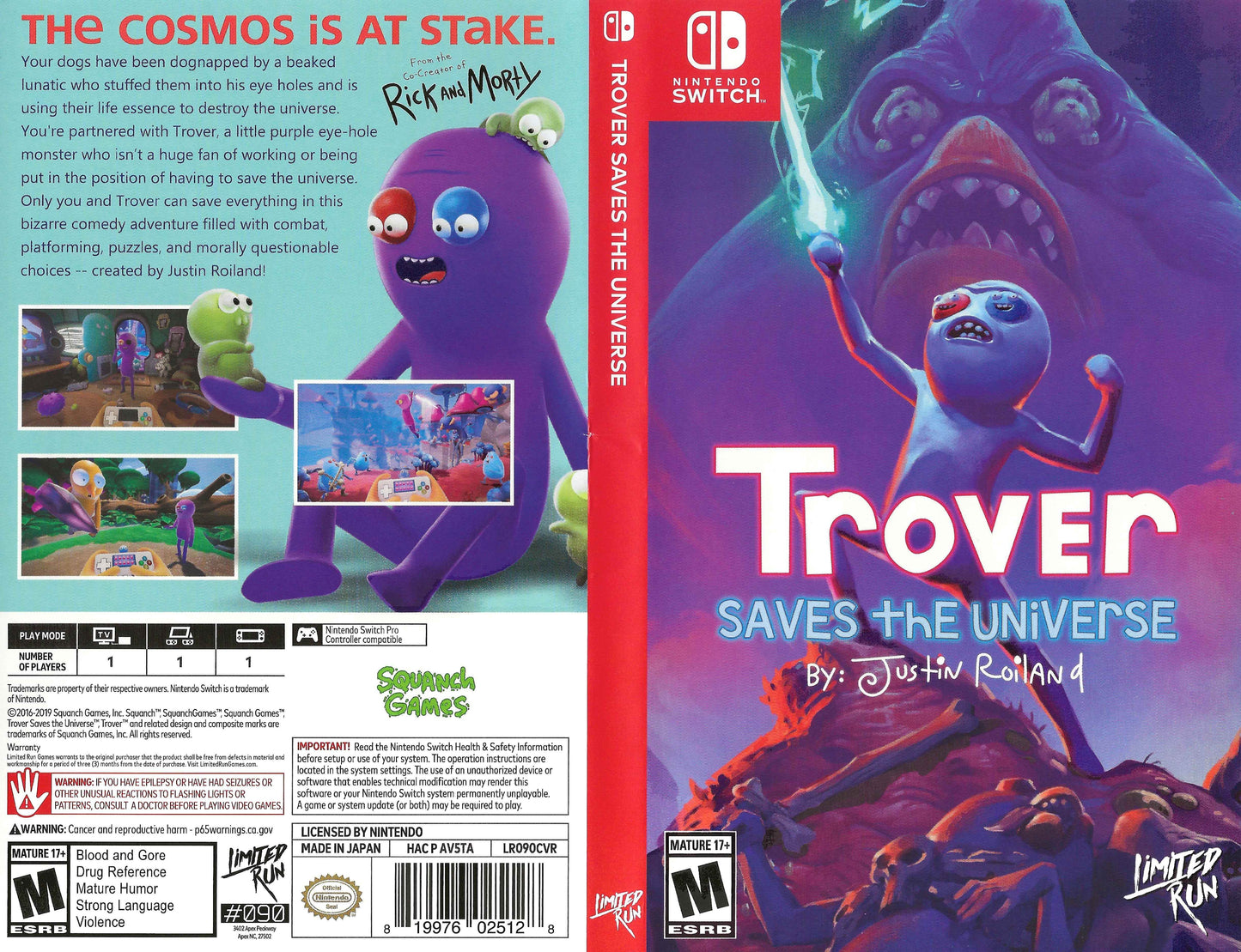 Trover Saves the Universe Cover Art - WOI Solutions