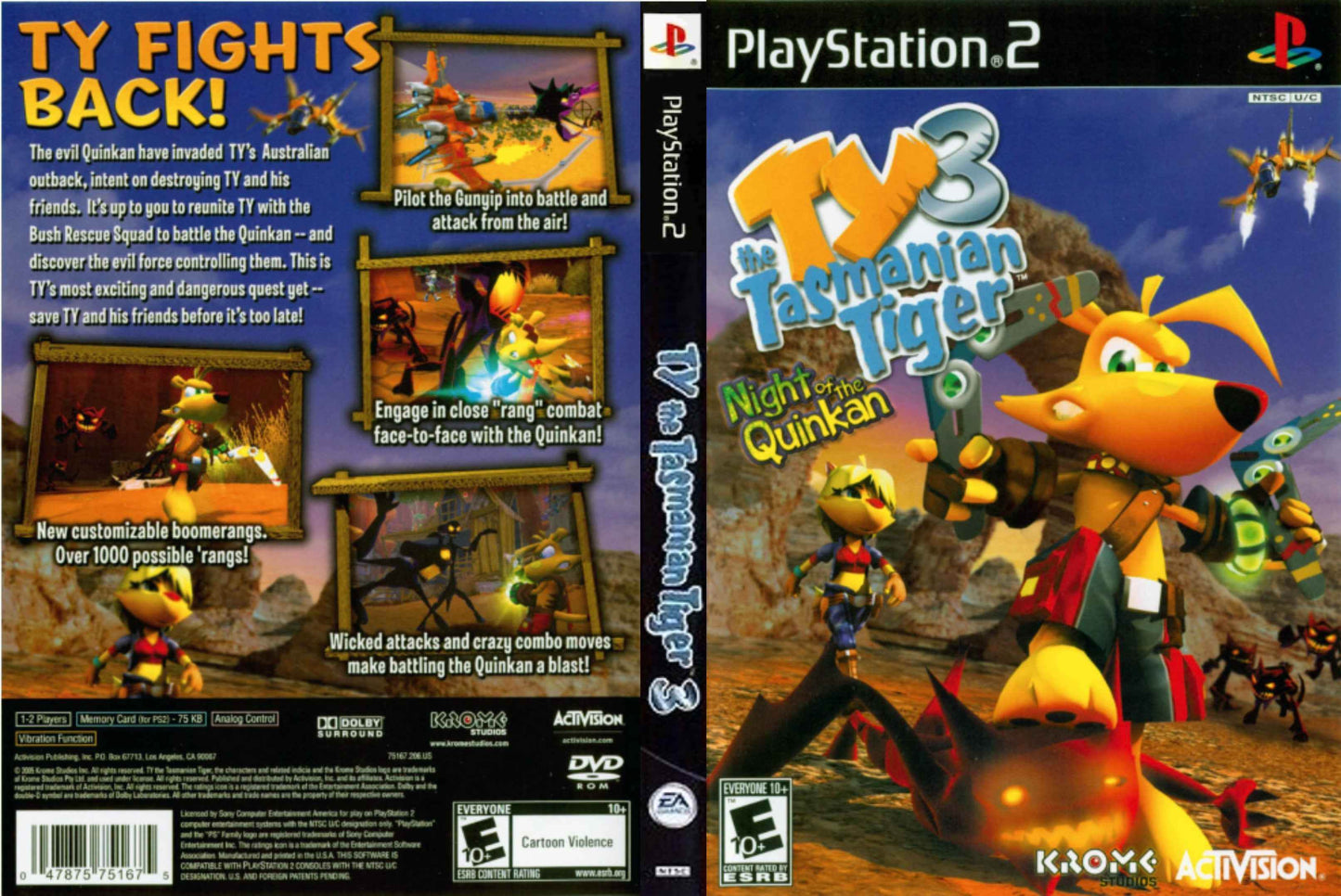 Ty the Tasmanian Tiger 3 Night of the Quinkan Cover Art - WOI Solutions