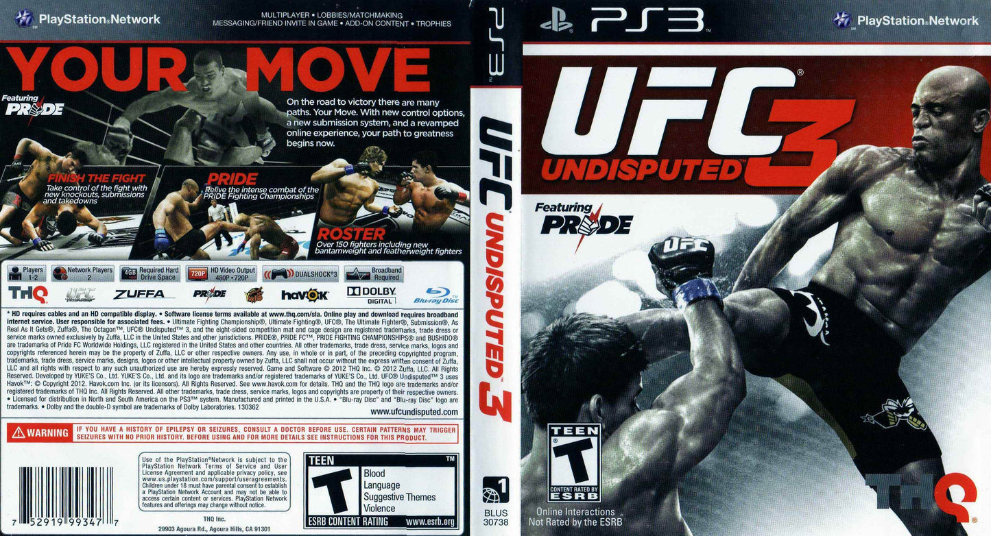 UFC Undisputed 3 Cover Art - WOI Solutions