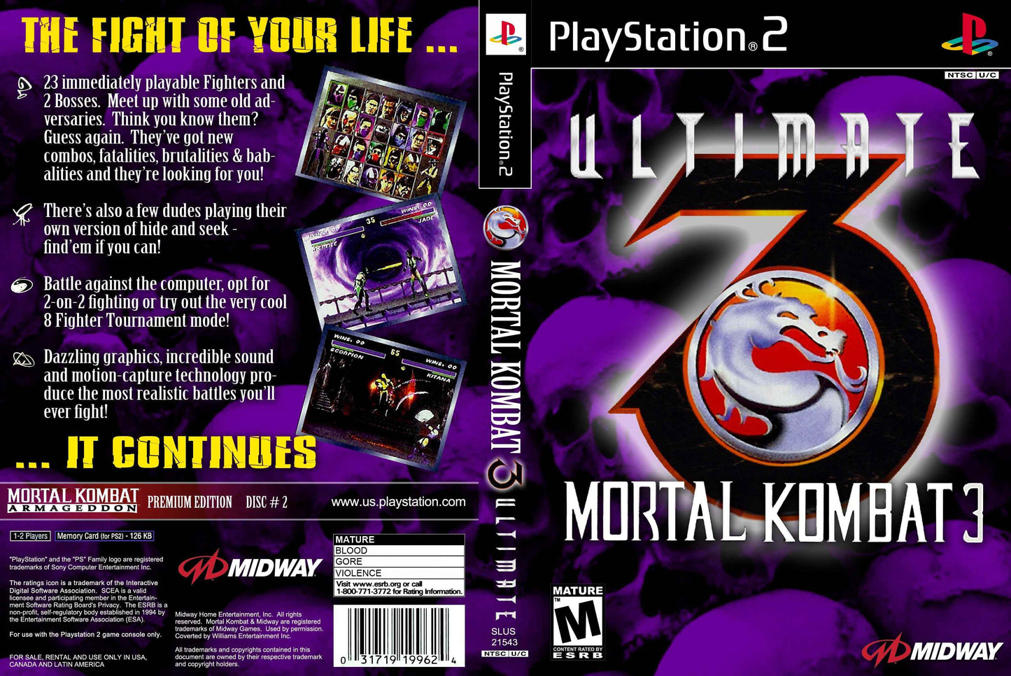 Ultimate Mortal Kombat 3 Cover Art - WOI Solutions
