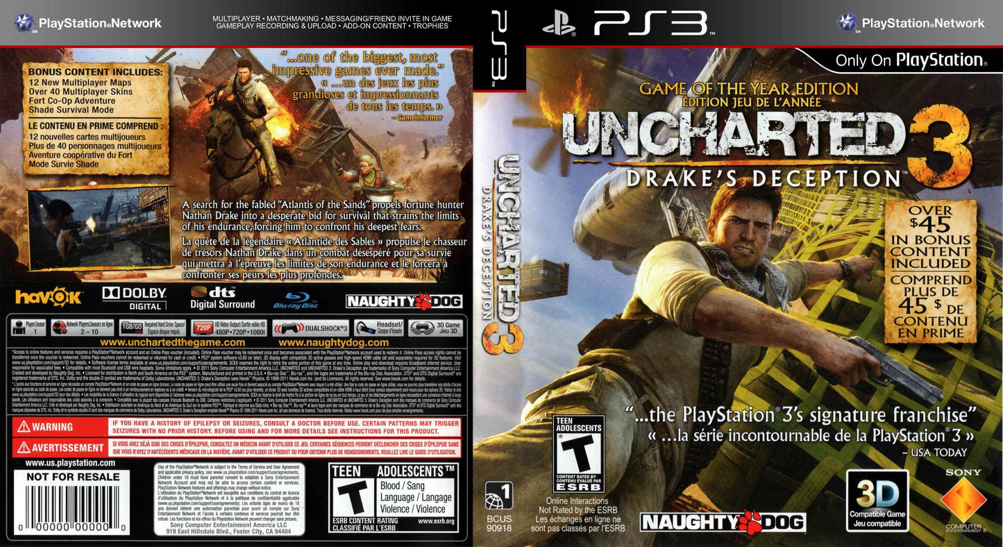 Uncharted 3 Drake's Deception Cover Art - WOI Solutions