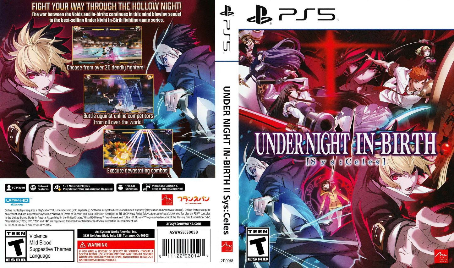 Under Night In-Birth II Cover Art - WOI Solutions
