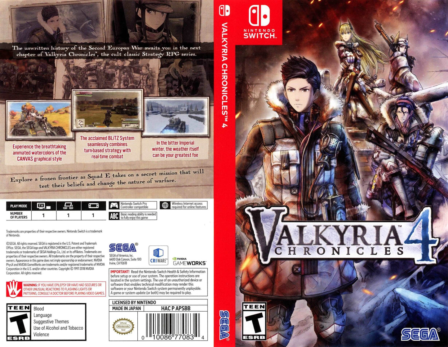 Valkyria Chronicles 4 Cover Art - WOI Solutions