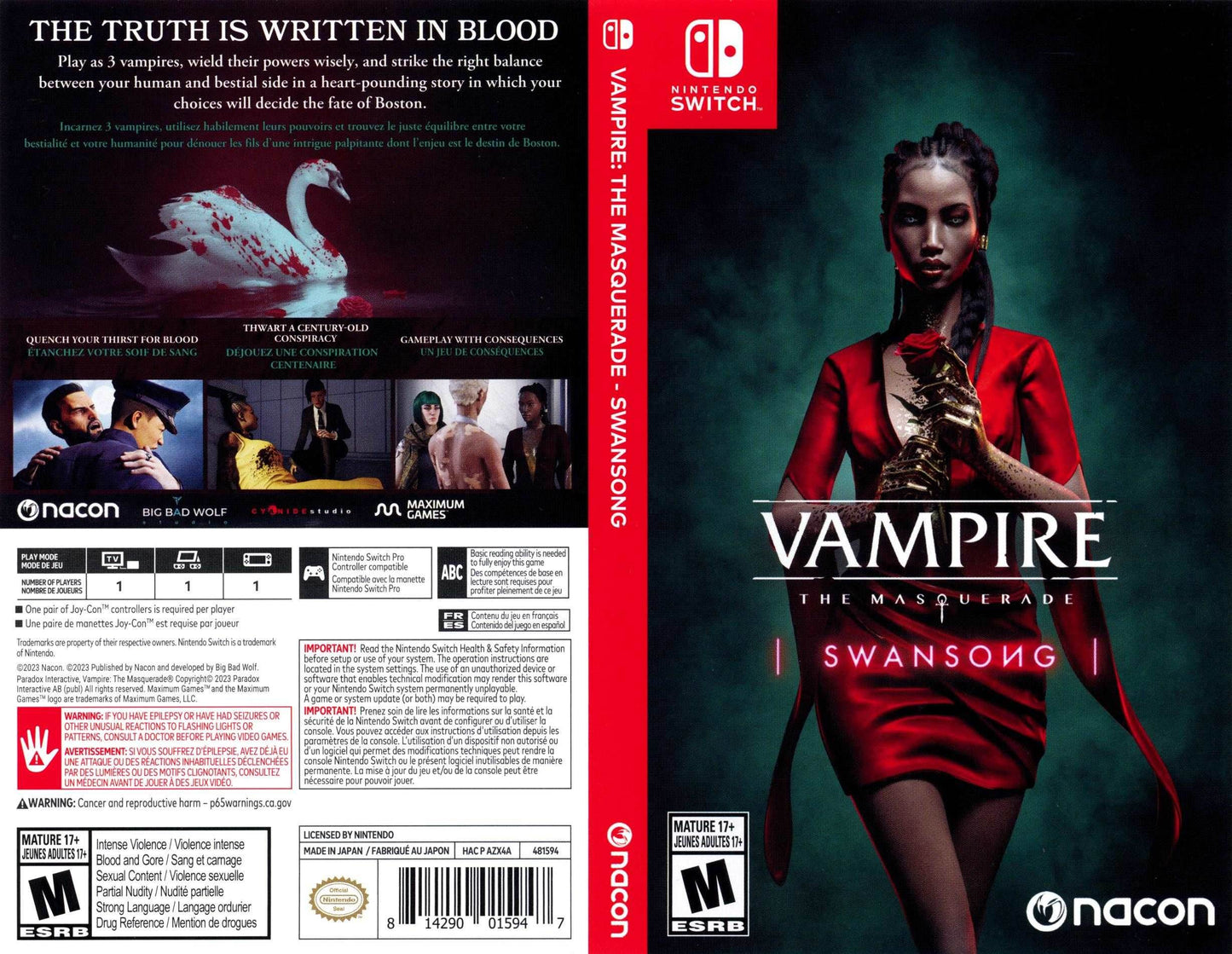 Vampire The Masquerade Swansong Cover Art - WOI Solutions