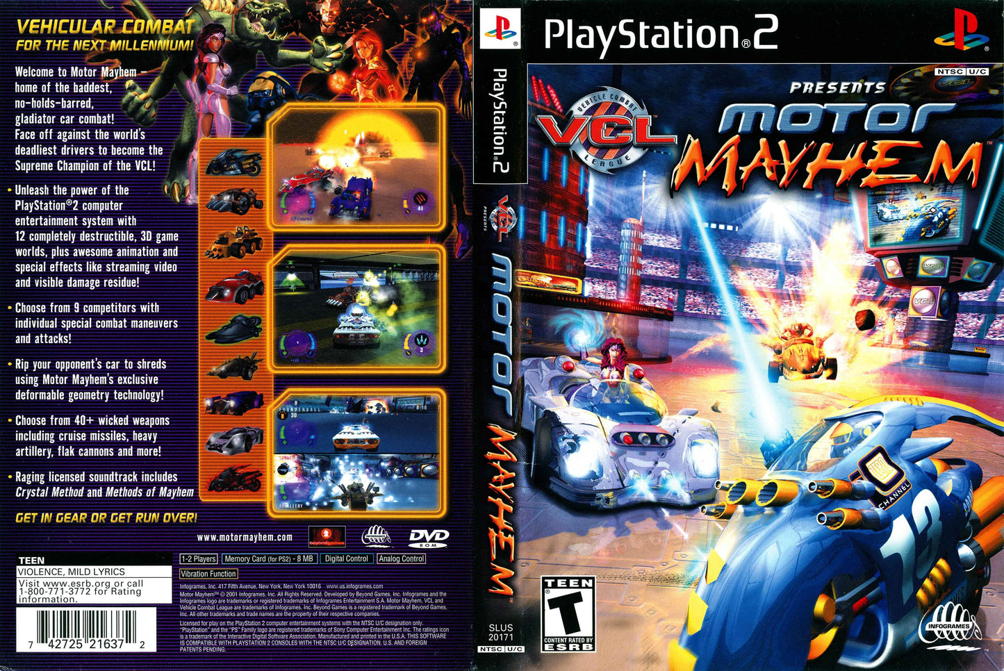 Vehicular Combat League Presents Motor Mayhem Cover Art - WOI Solutions