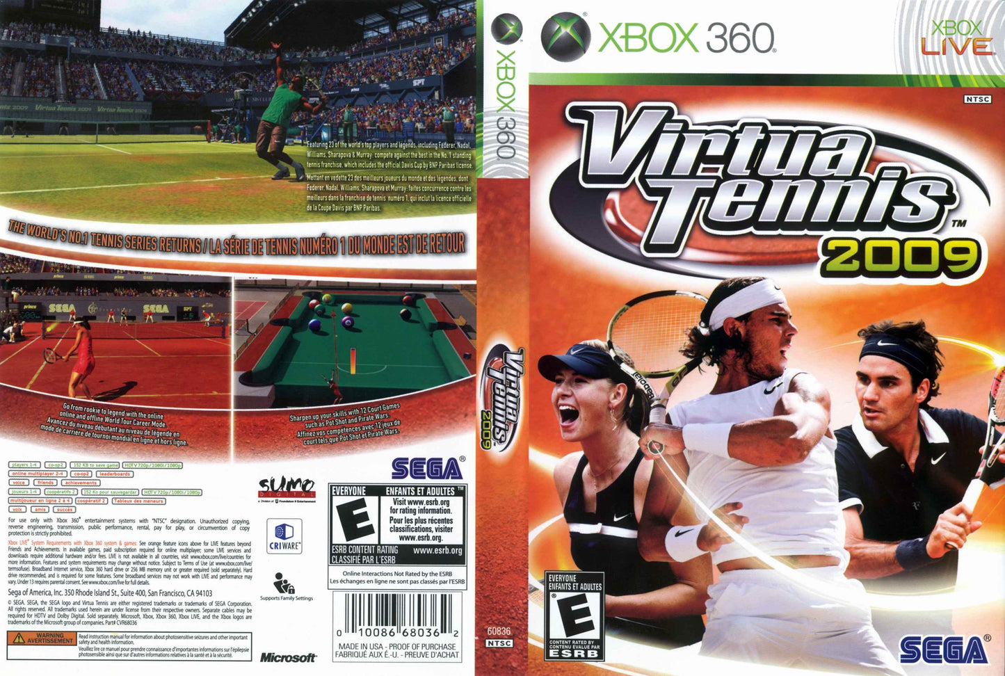 Virtua Tennis 2009 Cover Art - WOI Solutions