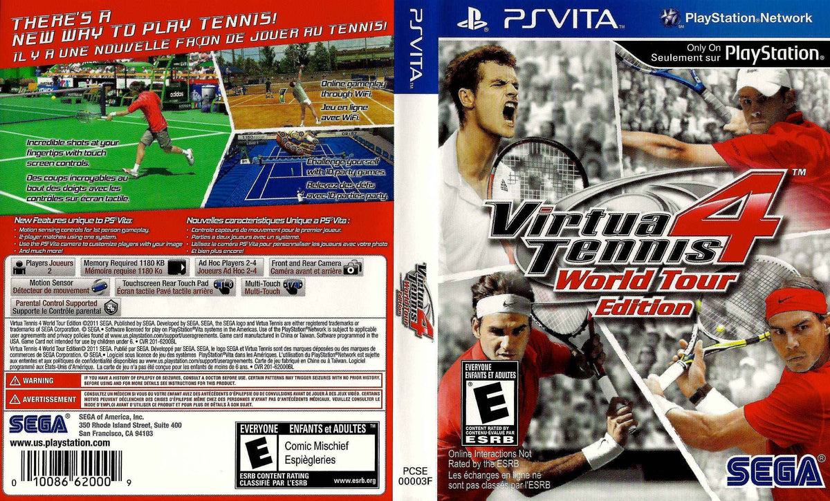 Virtua Tennis 4 World Tour Edition Cover Art - WOI Solutions